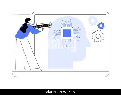 Künstliche Intelligenz abstrakte Konzept Vektor Illustration. Stock Vektor