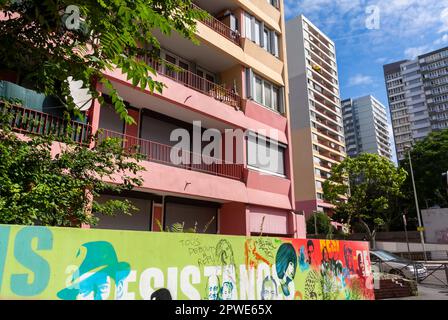 Bagnolet, Frankreich, öffentliche Wohnungen, Wohngebäude, HLM in den Pariser Vororten, Großstadt Paris Stockfoto