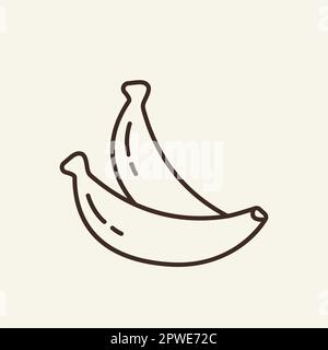 Symbol für Bananenleitung Stock Vektor