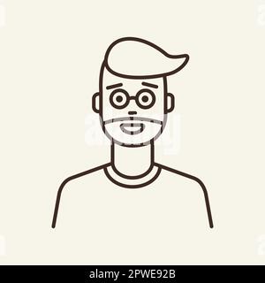 Hipster Line-Symbol Stock Vektor