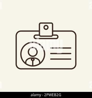 Liniensymbol für ID-Badge Stock Vektor