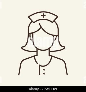 Symbol für die medizinische Schwesternleitung Stock Vektor