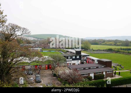 Lewes, Großbritannien. 30. April 2023. Lewes, England, April 30. 2023: Allgemeiner Überblick über die Dripping Pan vor dem FA Womens Championship Fußballspiel zwischen Lewes und Durham im Dripping Pan in Lewes, England. (James Whitehead/SPP) Kredit: SPP Sport Press Photo. Alamy Live News Stockfoto