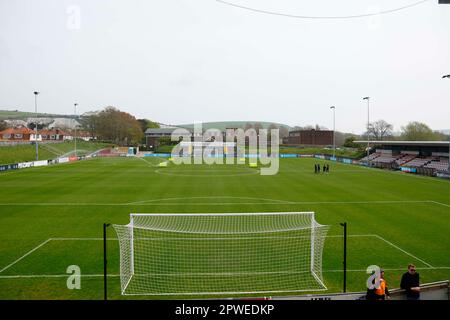 Lewes, Großbritannien. 30. April 2023. Lewes, England, April 30. 2023: Allgemeiner Überblick über die Dripping Pan vor dem FA Womens Championship Fußballspiel zwischen Lewes und Durham im Dripping Pan in Lewes, England. (James Whitehead/SPP) Kredit: SPP Sport Press Photo. Alamy Live News Stockfoto