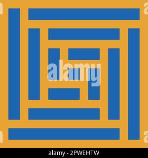Ein quadratisches Muster-Vektormuster Stock Vektor
