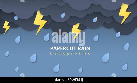 Paperut-Regen-Hintergrund Stock Vektor