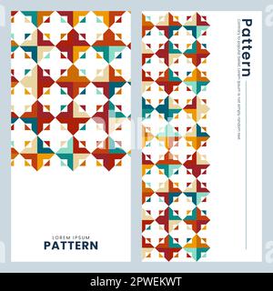 Farbenfrohes, abstraktes, nahtloses geometrisches Muster. Modernes Fliesenmuster Stock Vektor