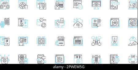 Lineare Symbole zur Selbstverbesserung festgelegt. Wachstum, Veränderung, Motivation, Disziplin, Denkweise, Fortschritt, Resilienzlinienvektor und Konzeptzeichen. Selbstvertrauen Stock Vektor