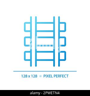 Schienen Pixel Perfect Gradient Linearvektorsymbol Stock Vektor