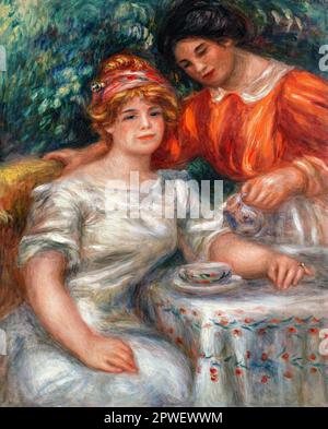 Teezeit von Pierre-Auguste Renoir. Original von der Barnes Foundation. Stockfoto