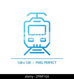 Symbol für einen linearen Vektor mit perfektem Gradienten für elektrische Bahn Stock Vektor