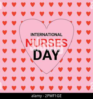 Internationaler Schwesterntag. Vektordarstellung eines Herzhintergrunds. Stock Vektor