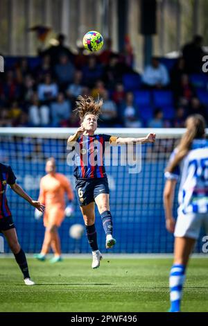 Barcelona, Spanien. 30. April 2023. Claudia Pina (FC Barcelona FEM) während eines Spiels der Liga F zwischen dem FC Barcelona Femeni und dem Sporting Club de Huelva am 30. April 2023 im Estadi Johan Cruyff in Barcelona, Spanien. (Foto/Felipe Mondino) Kredit: Live Media Publishing Group/Alamy Live News Stockfoto