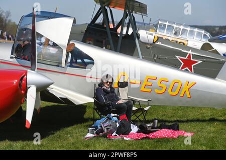 Plasy, Tschechische Republik. 30. April 2023. Die größte westböhmische Flugshow „Day in the Air“ am 30. April 2023 am Flughafen Plasy. Kredit: Slavomir Kubes/CTK Photo/Alamy Live News Stockfoto