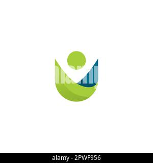Anregung zum Design des U-People-Logos, Vektorabbildung. Stock Vektor