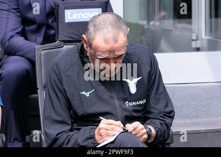 Mailand, Italien - april 30 2023 - Inter vs Lazio Serie A - maurizio sarri Coach ss lazio Credit: Kines Milano/Alamy Live News Stockfoto