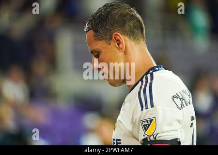 Orlando, Florida, USA, 29. April 2023, LA Galaxy, Javier Chicharito Hernandez Nr. 14 im Exploria Stadion. (Foto: Marty Jean-Louis/Alamy Live News Stockfoto