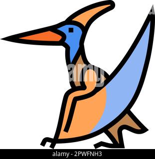 pteranodon-Dinosaurier-Farbsymbol-Vektordarstellung Stock Vektor