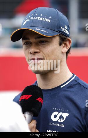 DE VRIES Nyck (Ned), Scuderia AlphaTauri AT04, Porträt während des Formel 1-Grand Prix Aserbaidschan 2023, 4. Runde der Formel-1-Weltmeisterschaft 2023 vom 28. Bis 30. April 2023 auf der Baku City Circuit in Baku, Aserbaidschan - Foto: Xavi Bonilla/DPPI/LiveMedia Stockfoto