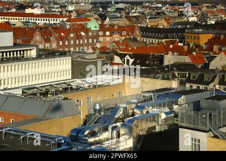 von den Dächern der stadt kopenhagen aus hat man einen tollen Ausblick Stockfoto