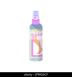 Haarentfernungsspray in der Plastikflasche Stock Vektor