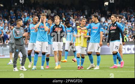 Neapel, Kampanien, Italien. 30. April 2023: 30/04/2023 Napoli, Stadio Diego Armando Maradona, incontro di calcio valevole per il campionato di series A 2022/23 tra SSC Napoli vs AC Salernitana. Kredit: ZUMA Press, Inc./Alamy Live News Stockfoto