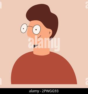 Männliche Benutzer Ikone-Junge Ikone-Geschäftsmann-Gebärdenmensch Illustration-Community-Vektor-Flachdarstellung Stock Vektor