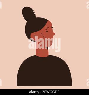 Weibliche Nutzer Ikone-Mädchen Ikone-Geschäftsfrau Gebärdenmensch-Illustration-Community-Vektor-Flachdarstellung Stock Vektor