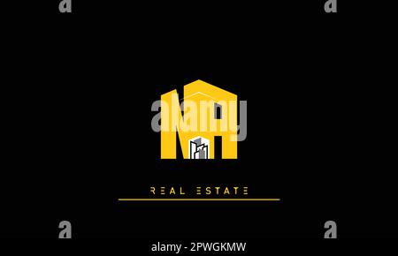 Real Estate Briefen Modern Creative Logo NA , AN Stock Vektor