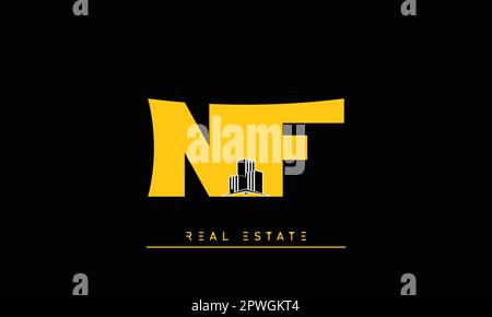 Real Estate Briefen Modern Creative Logo NF , FN Stock Vektor