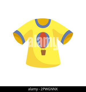 Gelbes T-Shirt für Babys und Kinder, Cartoon-Illustration Stock Vektor