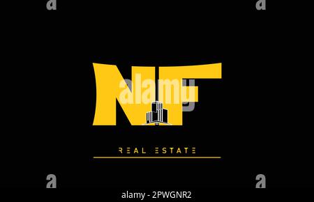 Real Estate Briefen Modern Creative Logo NF , FN Stock Vektor