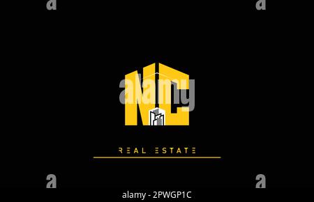 Real Estate Briefen Modern Creative Logo NC , CN Stock Vektor