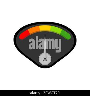 Schwarze Tachometerdarstellung mit Business Credit Score Stock Vektor