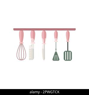 Vektorabbildung für Küchenutensilien Stock Vektor