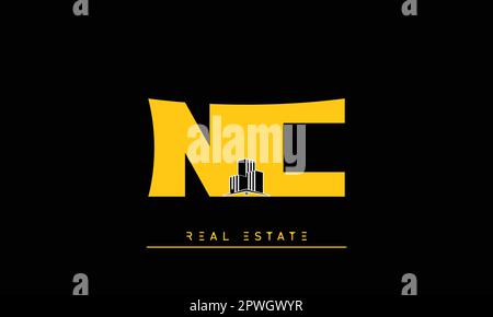 Real Estate Briefen Modern Creative Logo NC , CN Stock Vektor