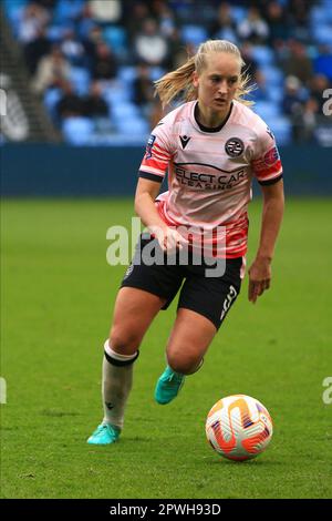 Manchester, Großbritannien. 30. April 2023. Manchester Academy, Manchester, 30. April 2023: Amalie Eikeland (9 Reading) während des WSL-Spiels zwischen Manchester City und Reading im Academy Stadium, Manchester, England. (MHodsman/SPP) Kredit: SPP Sport Press Photo. Alamy Live News Stockfoto