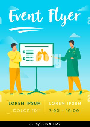 Arzt, der dem Patienten von der Lunge erzählt Stock Vektor