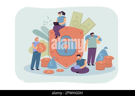 Finanzversicherungs- und Sicherheitskonzept Stock Vektor