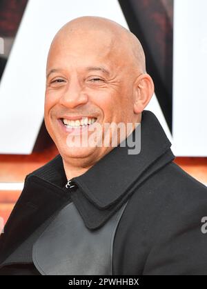 Vin Diesel besucht das European Gala Event der Marvel Studios, „Guardians of the Galaxy“. Vol 3' im Disneyland Paris Stockfoto