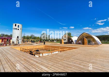 Archäologiepark, State Garden Show 2023, Hoexter, Nordrhein-Westfalen, Deutschland Stockfoto