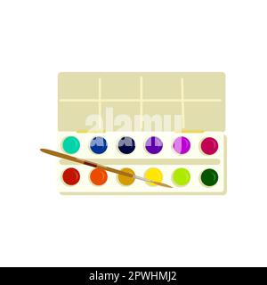 Aquarell zeichnet auf weißem Hintergrund Stock Vektor