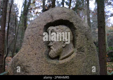 Heinrich Zille Grave, Südwestkirchhof, Bahnhofsstraße, Stahnsdorf, Brandenburg, Deutschland Stockfoto