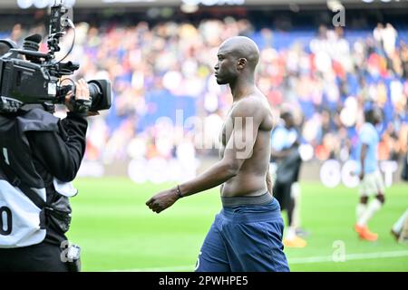 Paris, Frankreich. 30. April 2023. Danilo Pereira beim Ligue 1 Uber-Fußballspiel zwischen dem FC Lorient und Paris Saint Germain (PSG) am 30. April 2023 im Parc des Princes Stadion in Paris, Frankreich. Kredit: Victor Joly/Alamy Live News Stockfoto