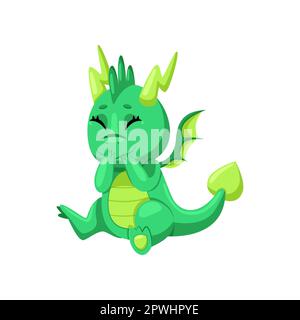 Ein märchenhaftes Baby-Monster, das sitzt und lacht Stock Vektor