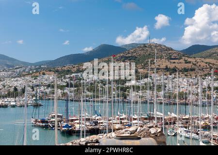 Marina in Guembet Bay, Bodrum, Mugla, Türkei Stockfoto