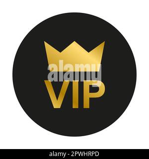 VIP-Symbolvektor für Grafikdesign, Logo, Website, soziale Medien, mobile App, BENUTZEROBERFLÄCHE Stock Vektor