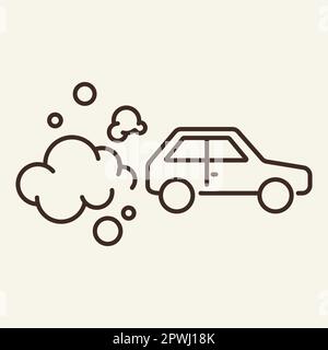 Symbol für Abgasleitung des Fahrzeugs Stock Vektor
