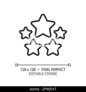 Fünf-Sterne-Pixel-Symbol Stock Vektor