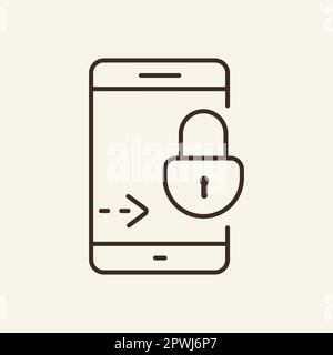 Symbol für gesperrte Bildschirmzeile Stock Vektor